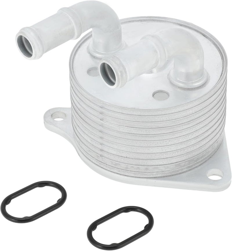VekAuto No.68373829AA/68369628AA Engine Oil Cooler for Jeep Compass 2018-2022 2.4L L4 Aluminum Automatic Transmission Oil Cooler with Gaskets - Image 1